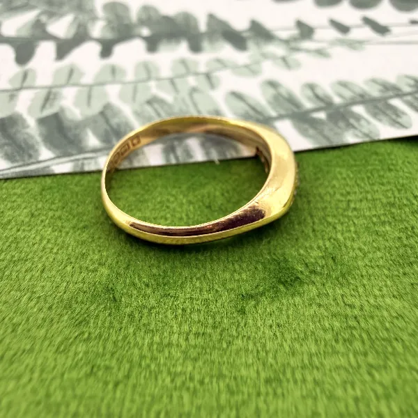 Birmingham 1918! Antique 18ct Gold Five Stone Diamond Boat Ring — image 7